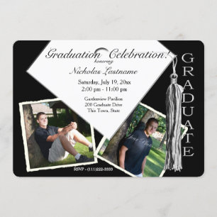 Convite Boné de formatura e equipe com fotos