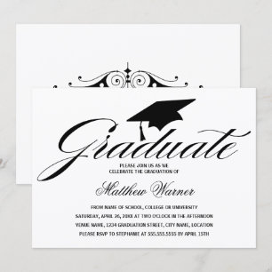 Convite Boné de formatura Elegante