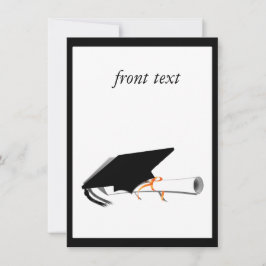 Convite Boné de formatura Inclinado com Diploma no Vazio