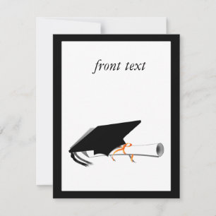 Convite Boné de formatura Inclinado com Diploma no Vazio