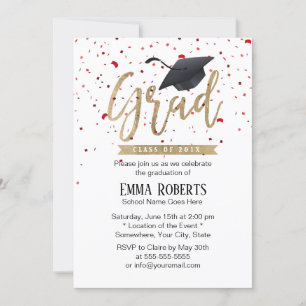 Convite Boné de formatura Moderno e Festa de formatura Co