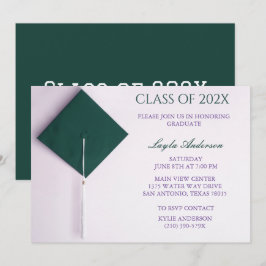 Convite Boné de formatura Teal