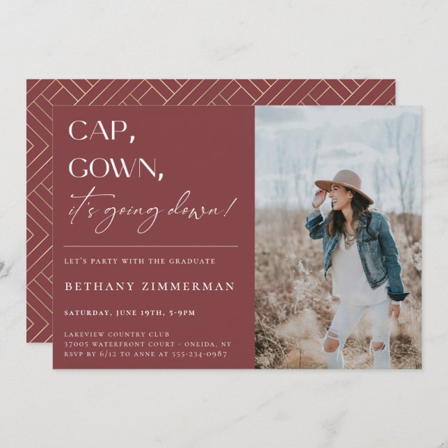 Convite Boné de palhaço que está caindo na Festa de format (Frente/Verso)