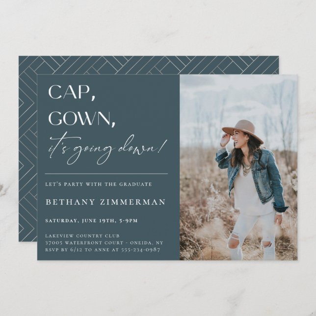 Convite Boné de palhaço que está caindo na Festa de format (Frente/Verso)