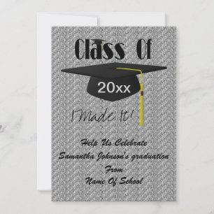 Convite Boné E Festa de formatura De Cuada De Tassel