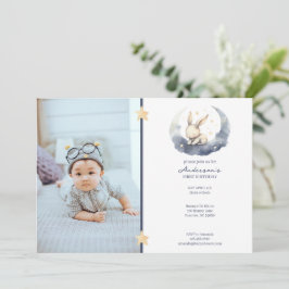 Convite Boneco de bebê bonito no aniversário de uma lua