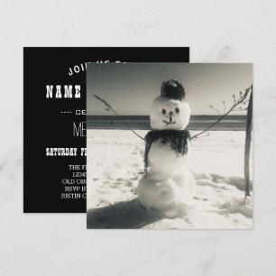 Convite boneco de neve da costa