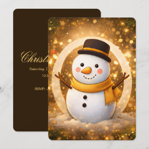 Convite Boneco de neve de inverno