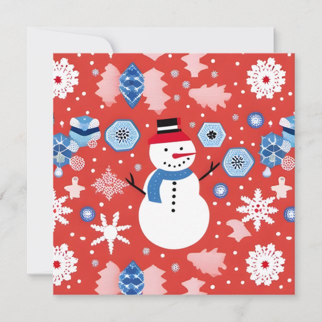 Convite Boneco de Neve Esfriando (Frente)