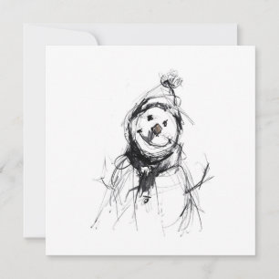 Convite Boneco de Neve Feliz Sorridente