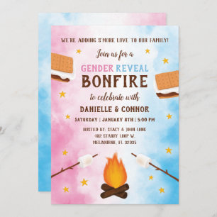 Convite Bonfire S'more Love Baby Gênero