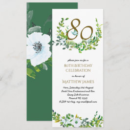 Convite Bonita 80 de Aniversário de Boas Mulheres