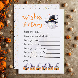 Convite Bonita Boo de Halloween Devemos Desejos Para Bebê