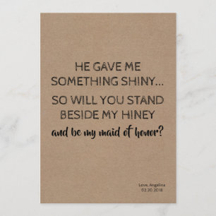 Convite Bonita Bridesmaid/Proposta de Madrinha de casament