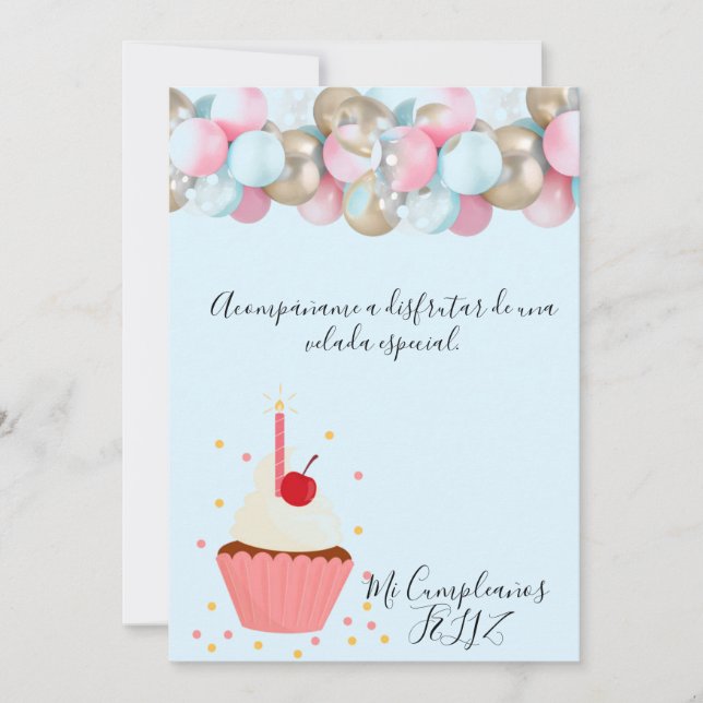 Convite bonita Invitation de festejo (Frente)