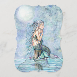 Convite Bonita Mãe e Chá de fraldas de Sereia