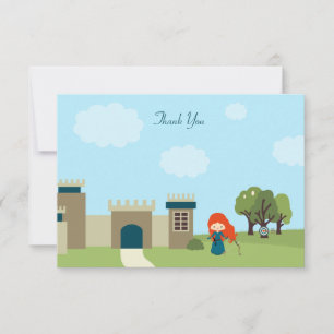 Convite Bonita princesa escocesa obrigado de aniversário d