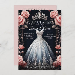 Convite Bonita Quinceañera Rosa