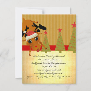 Convite Bonita Reindeer