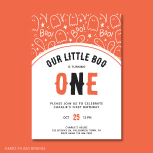 Convite Bonitinho Boo Primeiro Aniversário do Primeiro Ani