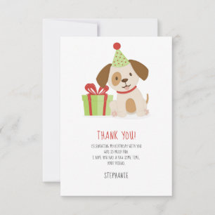 Convite Bonito Aniversário De Cãozinho Obrigado