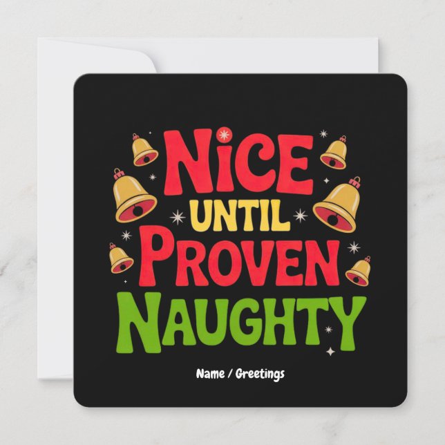 Convite Bonito até a Design de Natal Engraçado e Comprovad (Frente)
