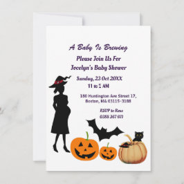 Convite Bonito bebê está criando Chá de fraldas de abóbora