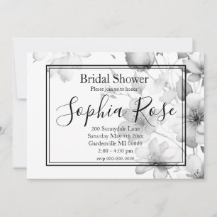 Convite Bonito Boho Watercolor — Chá de panela de flores s