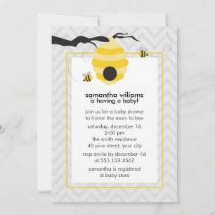 Convite Bonito Bumble o chá de fraldas das abelhas