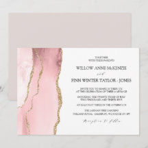 Bonito casamento moderno cor-de-rosa