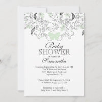 Bonito Chá de fraldas neutro da borboleta verde-cl