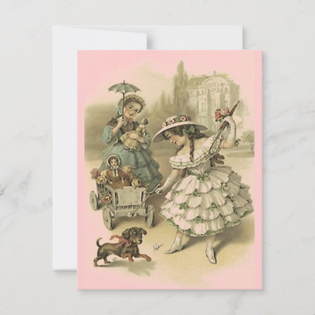 CONVITE BONITO DAS MENINAS & DAS BONECAS DO ESTILO (Frente)