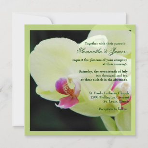 Convite bonito do casamento da orquídea