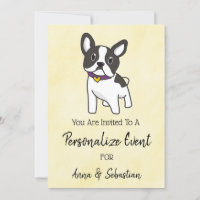 *~ Convite Bonito do Evento do Frenchie Bulldog Fr