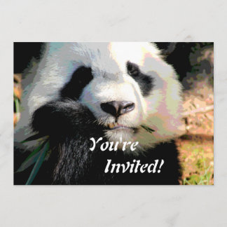 Convite bonito do urso de panda