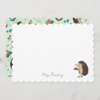 Convite Bonito Feliz Hedgehog Adora Livros