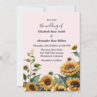 Bonito girassol amarelo no casamento rosa