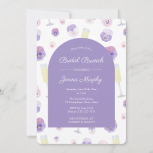 Convite Bonito Lilac Watercolor, Festa de Bridal Floral Br