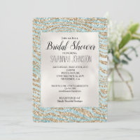 Bonito Mint Glitzy Sparkle Zebra Dourada Glitter
