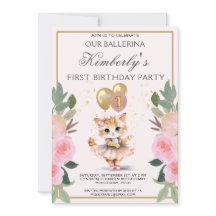 Bonito no Primeiro Aniversário da Ballerina Rosa