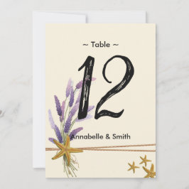 Convite bonito Número simples da mesa-estrela
