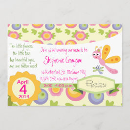 Convite Bonito Para Chá De Dragonfly Bebê