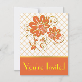 Convite bonito para Janto Personalizado Floral