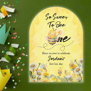 Convite Bonito Para Ser Um primeiro aniversario De Flor Se