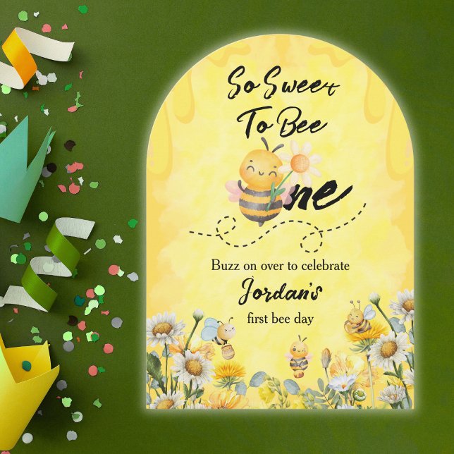 Convite Bonito Para Ser Um primeiro aniversario De Flor Se (Criador carregado)