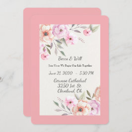 Convite Bonito Pétalas de Pastel