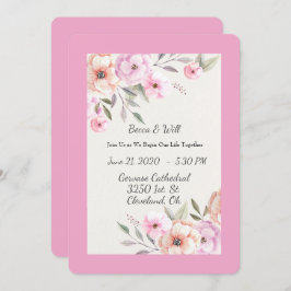 Convite Bonito Pétalas de Pastel