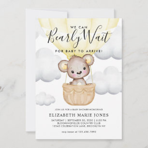 Convite Bonito Podemos Andar Esperando Chá de fraldas Amar