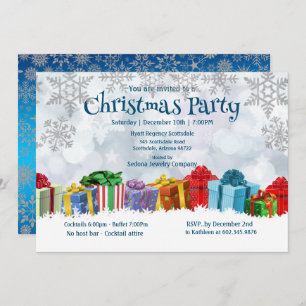 Convite Bonito presente molhado apresenta festa de Natal