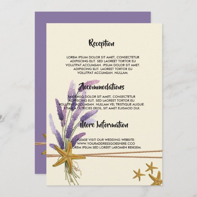 Convite bonito programa de casamento simples (Frente/Verso)